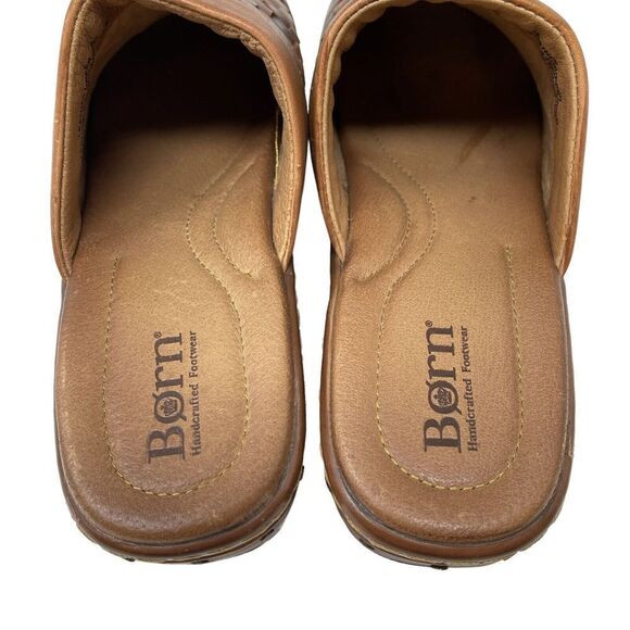 BORN Yucatan 10 / 42 Clog Slide Wedge Woven BrownLeather Comfort Shoes Womens - Picture 15 of 16